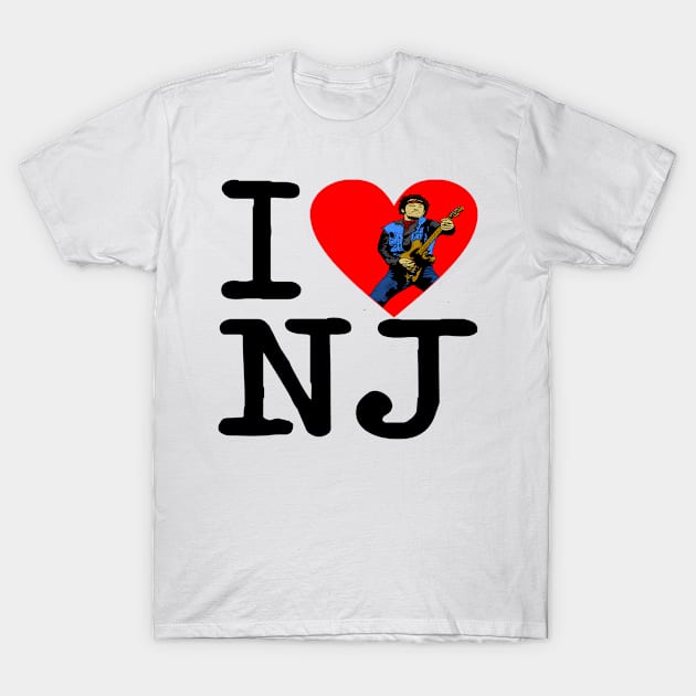 I Love NJ (Bruce) T-Shirt by BradyRain